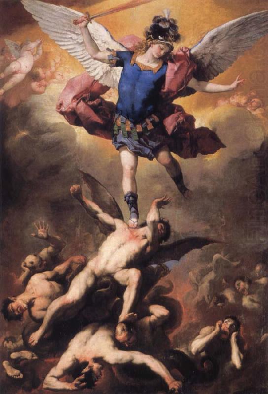 The Archangel Michael driving the rebellious angels into Hell, Luca Giordano